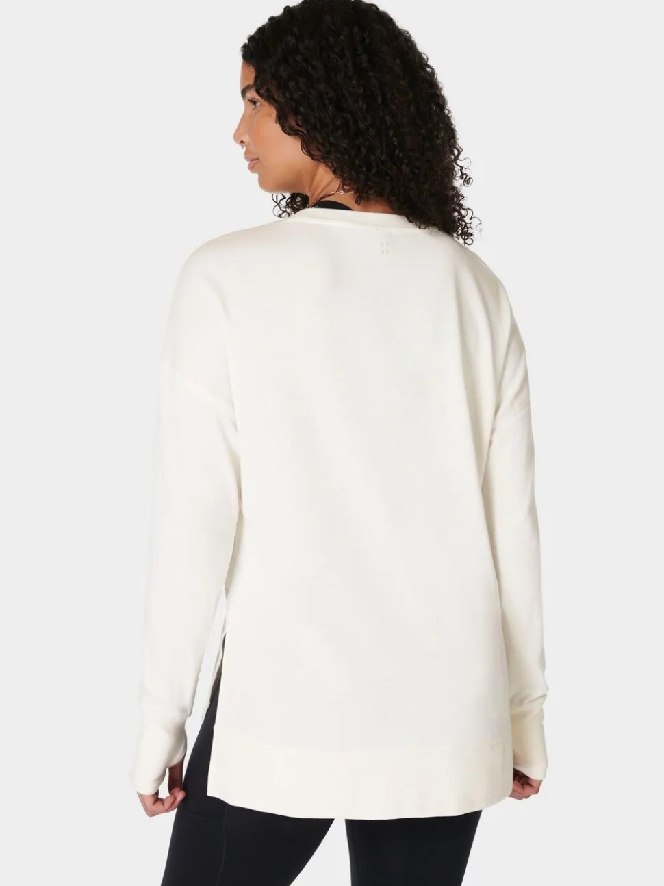 Sweaty Betty Lily White After Class Longline Sweatshirt
