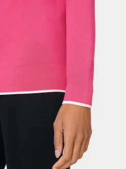 Sweaty Betty Pink Modal High Neck Base Layer Top