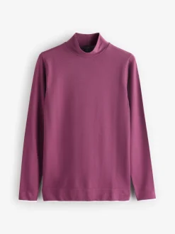 Sweaty Betty Purple Modal High Neck Base Layer Top
