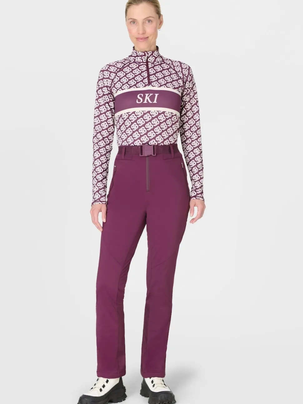 Sweaty Betty Purple Ski Half Zip Thermal
