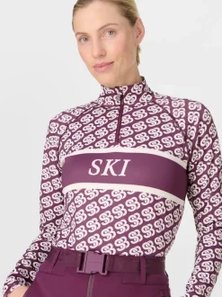 Sweaty Betty Purple Ski Half Zip Thermal