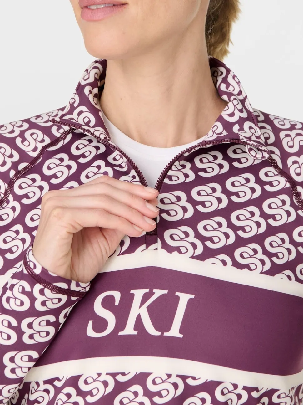 Sweaty Betty Purple Ski Half Zip Thermal