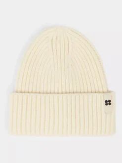 Sweaty Betty White Soft Cloud Knitted Beanie Hat