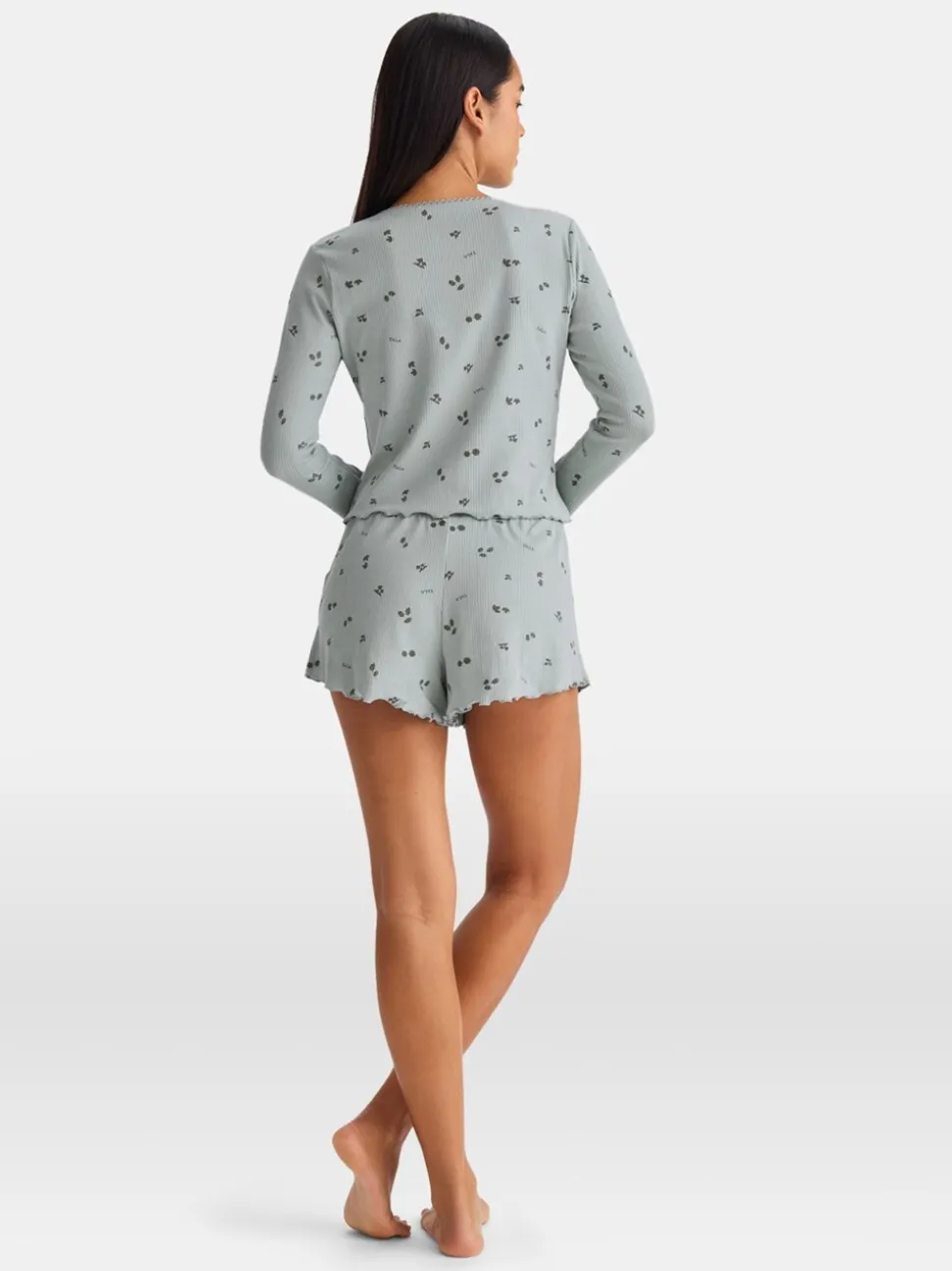 TALA Green Sleep Lounge Tie Cardigan