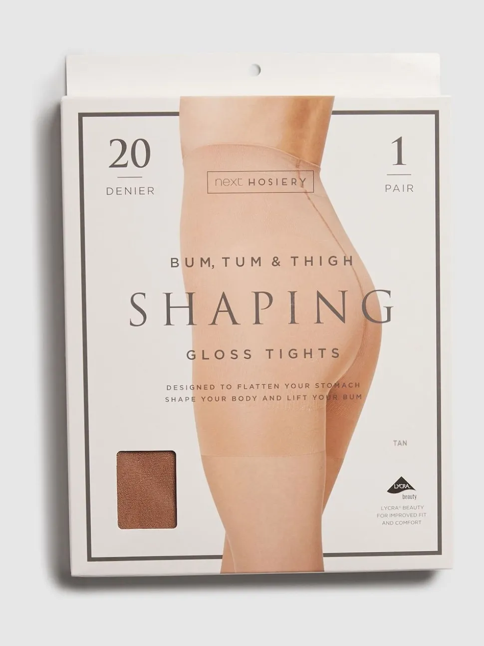 Tan Brown Bum/Tum/Thigh Gloss Shaping 20 Denier Tights