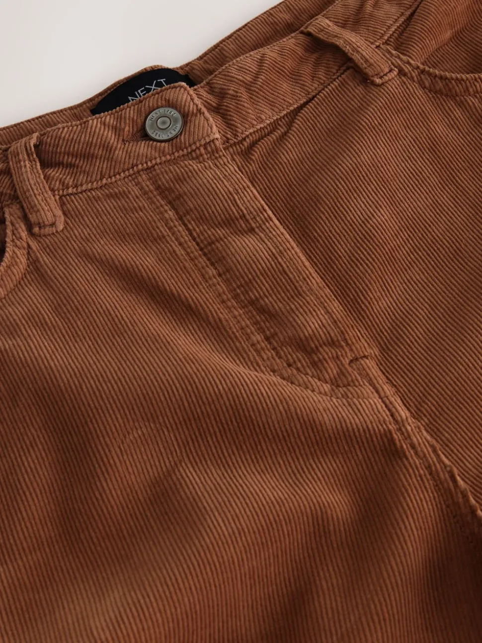 Tan Brown Cord Wide Leg Trousers