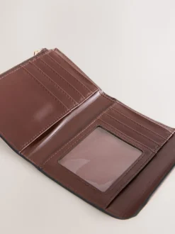 Tan Brown Envelope Lock Purse