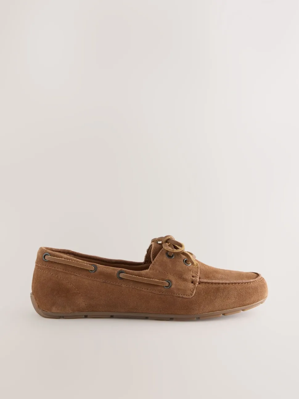 Tan Brown Extra Wide Fit Leather Round Toe Boat Shoes