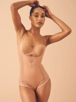 Tan Brown Firm Tummy Control Wear Your Own Bra Shaping Body