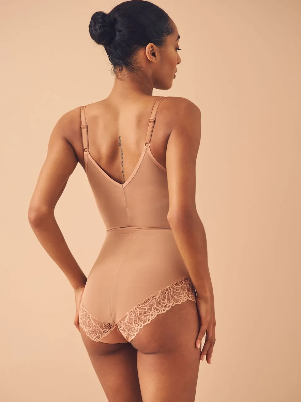 Tan Brown Firm Tummy Control Wear Your Own Bra Shaping Body