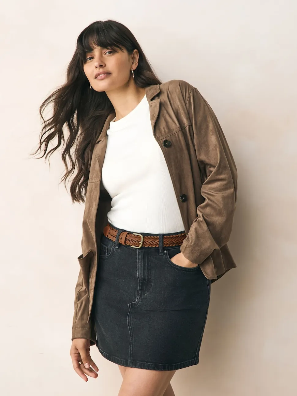 Tan Brown Hand Plaited Leather Belt