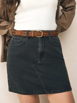 Tan Brown Hand Plaited Leather Belt