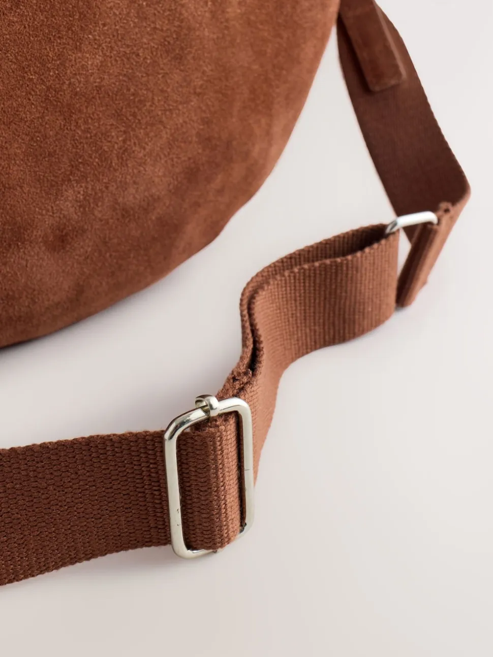 Tan Brown Leather Sling Cross-Body Bag