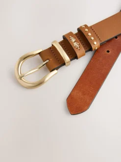 Tan Brown Regular Western Leather Belt