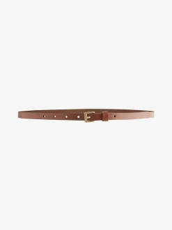 Tan Brown Skinny Leather Belt
