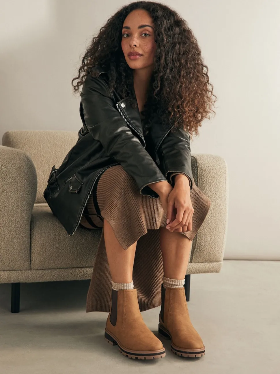 Tan Brown Standard/Wide Fit Chelsea Boots