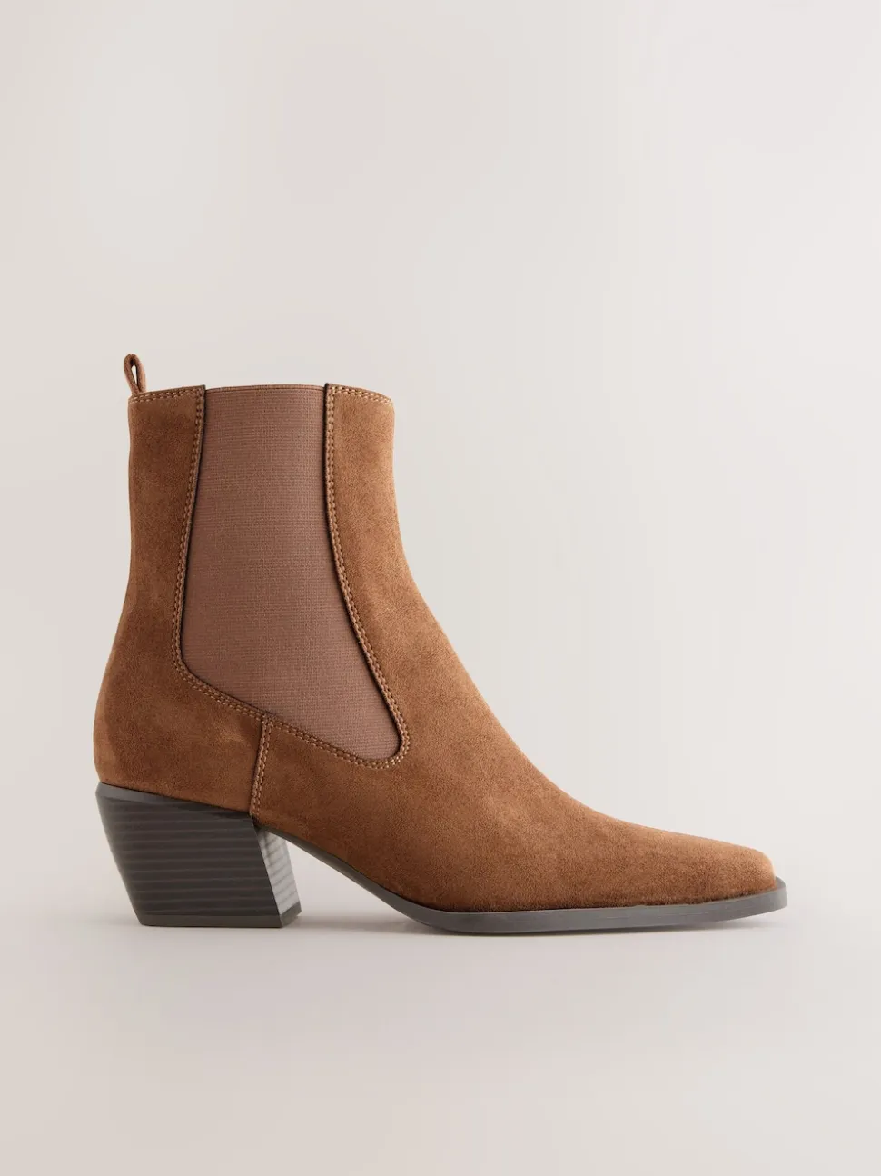 Tan Brown Standard/Wide Fit Chelsea Style Western Cowboy Boots