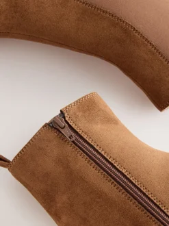 Tan Brown Standard/Wide Fit Chelsea Style Western Cowboy Boots
