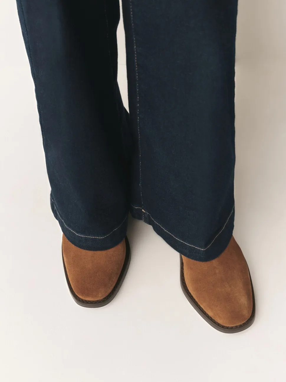 Tan Brown Suede Forever Comfort® Block Heel Chelsea Boots