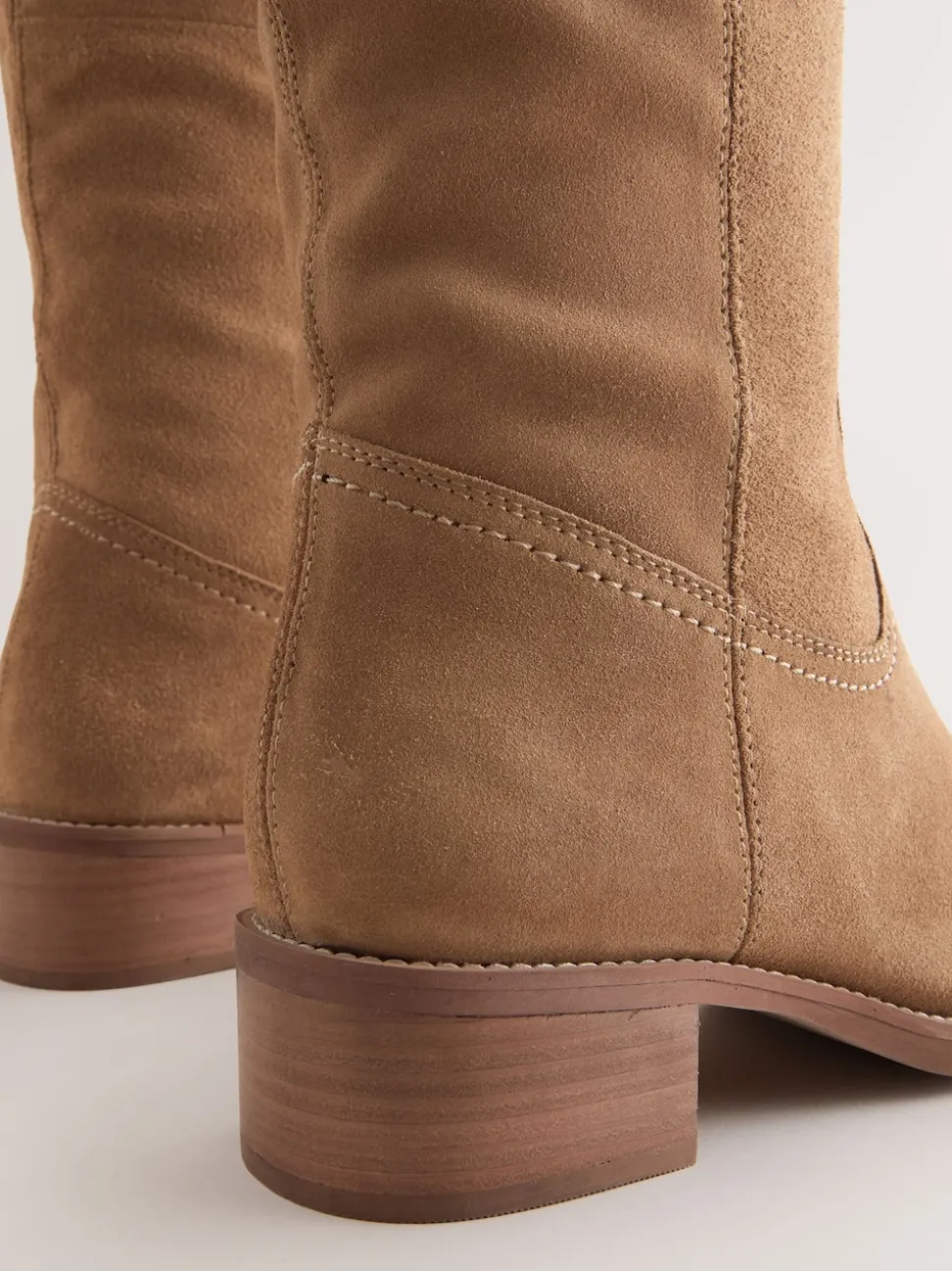 Tan Brown Suede Forever Comfort® Knee High Pull On Boots
