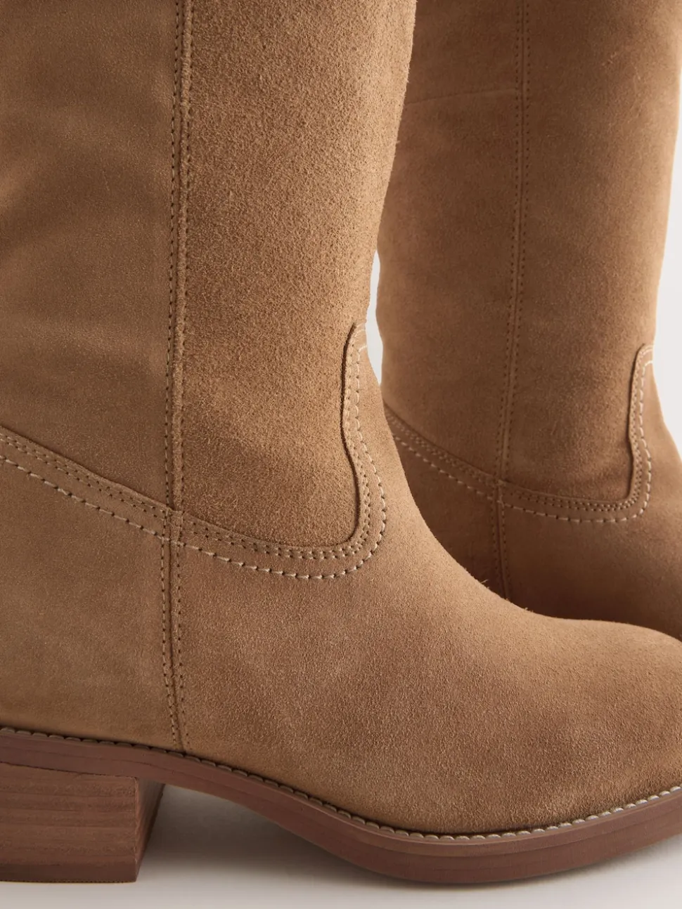 Tan Brown Suede Forever Comfort® Knee High Pull On Boots