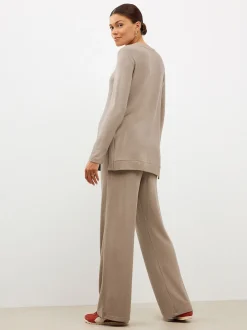 Taupe Brown Maternity Nursing Co-ord Sweatshirt and Joggers Set
