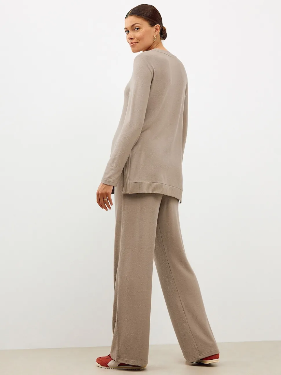 Taupe Brown Maternity Nursing Co-ord Sweatshirt and Joggers Set