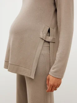 Taupe Brown Maternity Nursing Co-ord Sweatshirt and Joggers Set