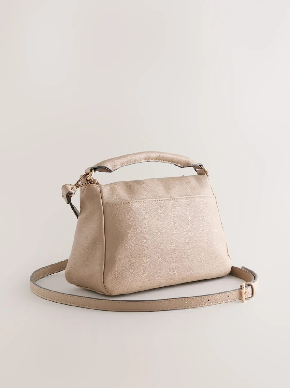 Taupe Brown Panel Cross-Body Bag