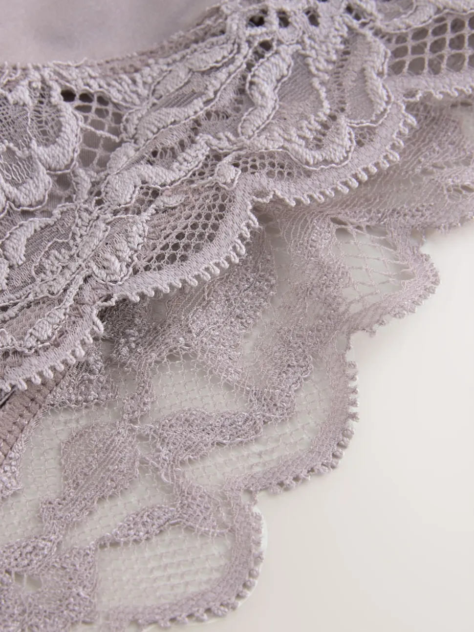 Taupe Ultimate Comfort Lace Back High Leg Knickers