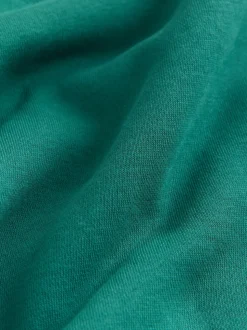 Teal Blue Relaxed Fit Heavyweight Longline Crew Neck Sweatshirt