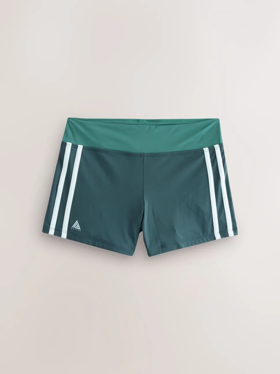 Teal Green Active Swim Short Bikini Bottoms
