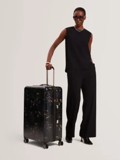 Ted Baker Blue Midnight Bloom Large Suitcase