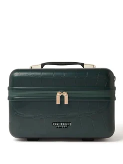 Ted Baker Green Icon Case Croc Vanity Case