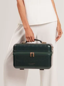 Ted Baker Green Icon Case Croc Vanity Case