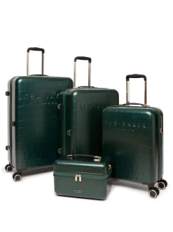 Ted Baker Green Icon Case Croc Medium Suitcase