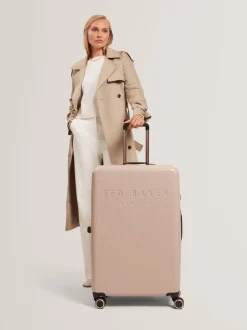 Ted Baker Nude Icon Case Croc Large Suitcase