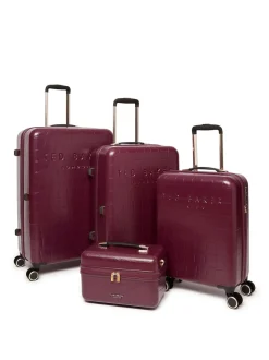 Ted Baker Red Icon Case Croc Medium Suitcase