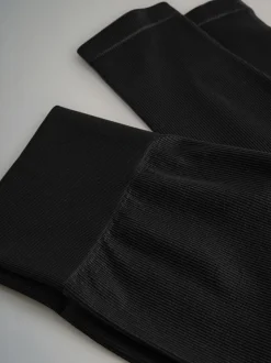 The Set 3 Pack Active Ribbed Legging Black