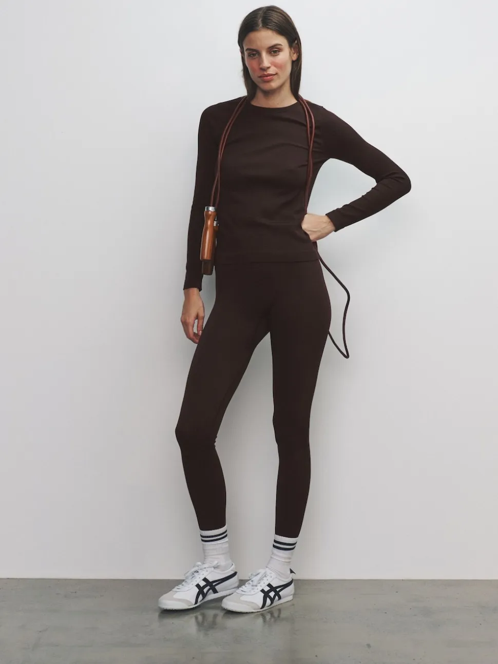 The Set 3 Pack Active Ribbed Legging Black/Chocolate Brown/Khaki