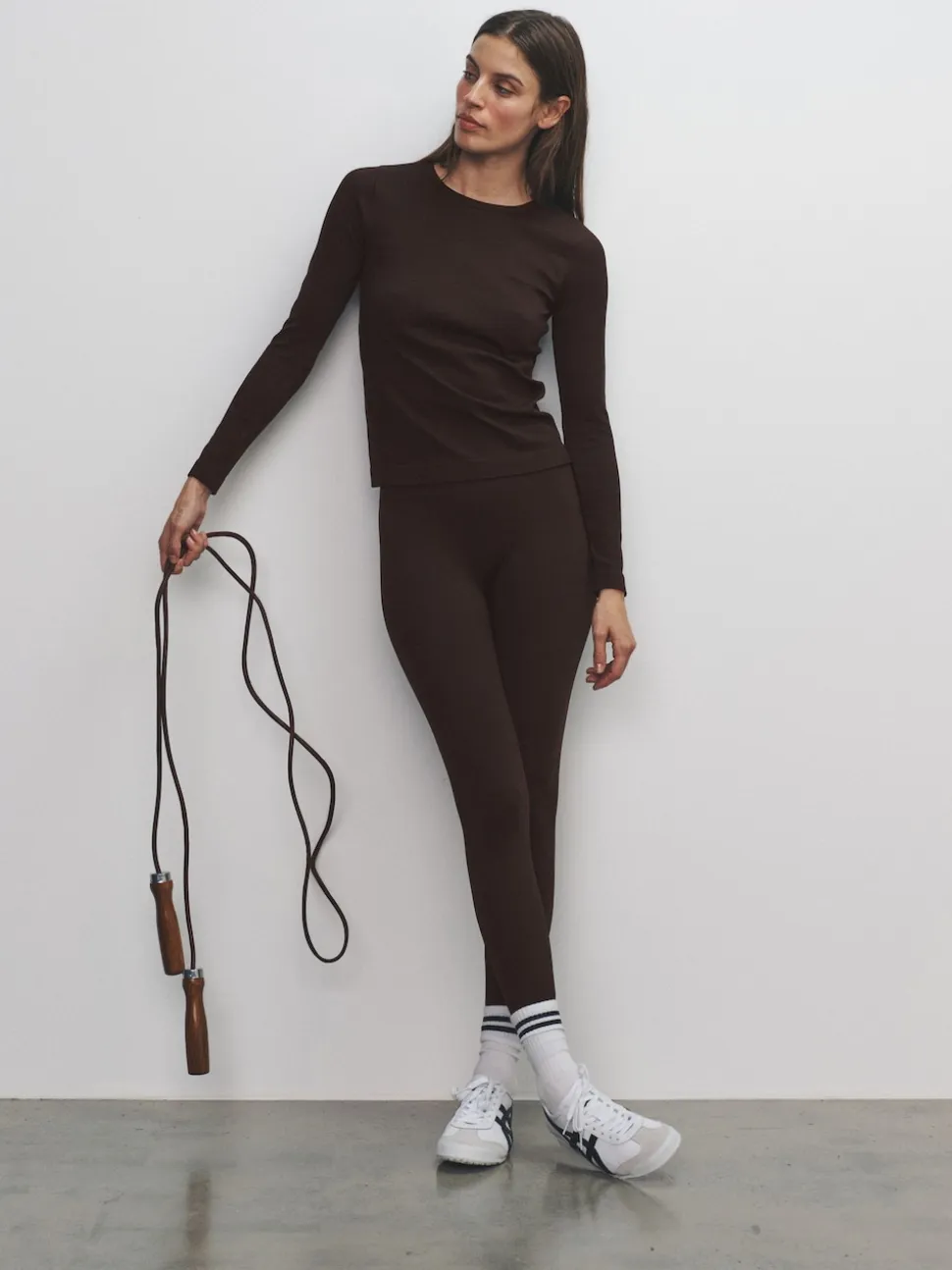 The Set 3 Pack Active Ribbed Legging Black/Chocolate Brown/Khaki