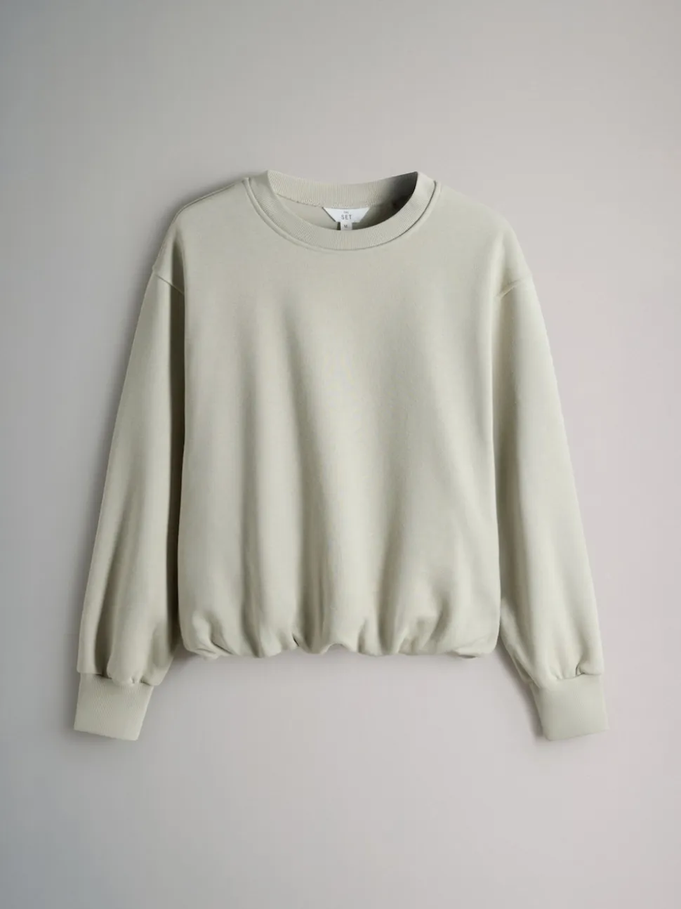 The Set 2 Pack Bubble Hem Sweatshirts Navy/Sage Green