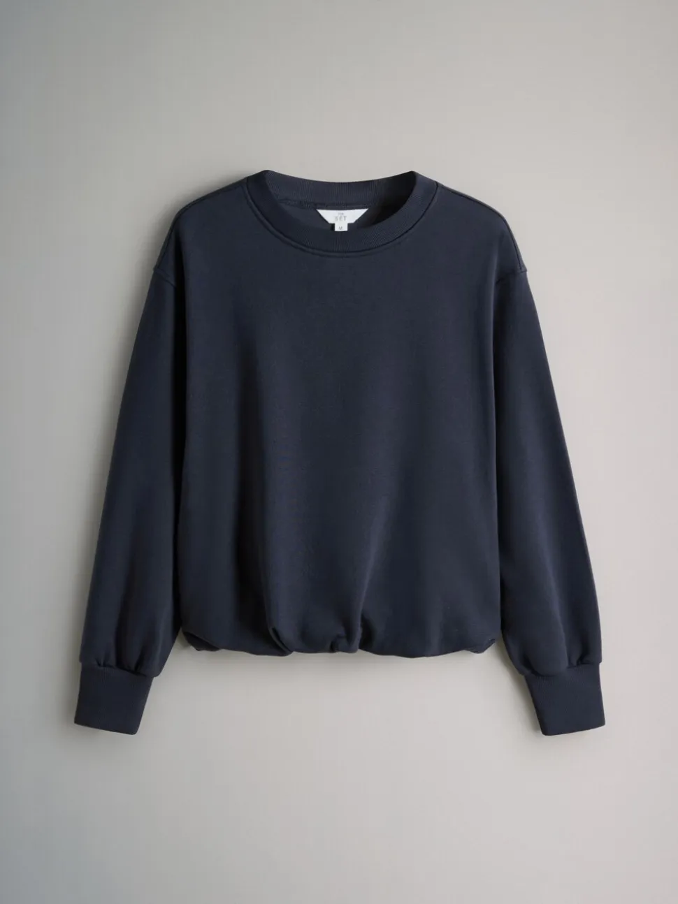 The Set 2 Pack Bubble Hem Sweatshirts Navy/Sage Green