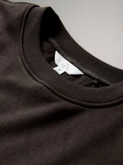 The Set 2 Pack Bubble Hem Sweatshirts Chocolate Brown/Stone
