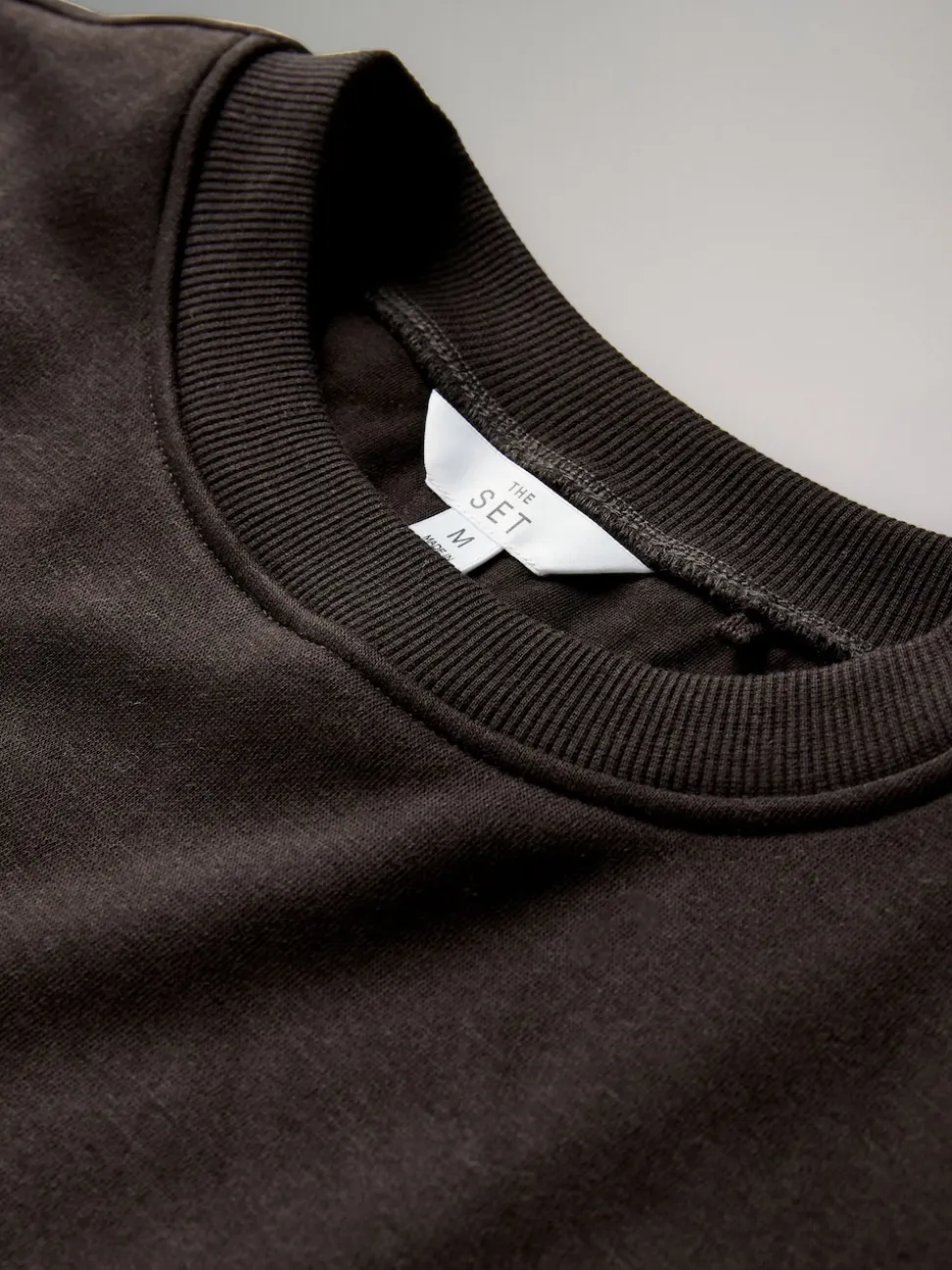 The Set 2 Pack Bubble Hem Sweatshirts Chocolate Brown/Stone