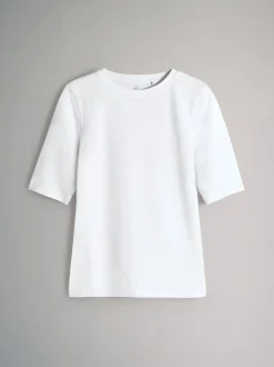 The Set 4 Pack Crew Neck Half Sleeve T-Shirts Blue/Light Blue/Cream/White