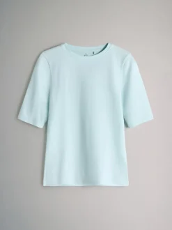The Set 4 Pack Crew Neck Half Sleeve T-Shirts Blue/Light Blue/Cream/White