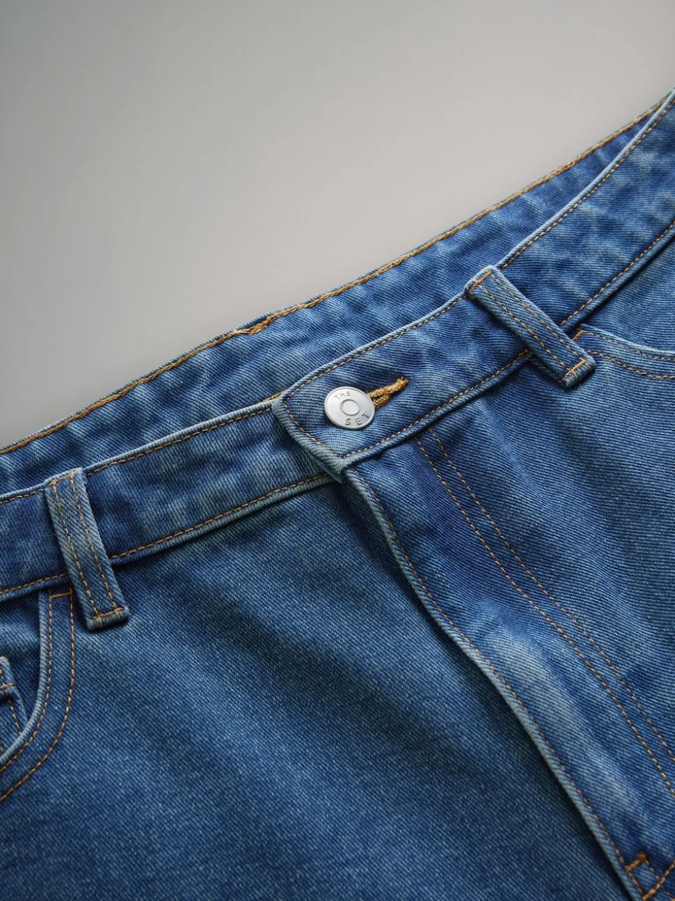 The Set 3 Pack Denim Shorts Mid Blue/Ecru/Black