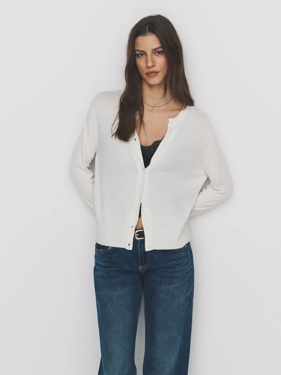 The Set 4 Pack Fine Knit Button Through Cardigan Navy Blue/Light Blue/Cream