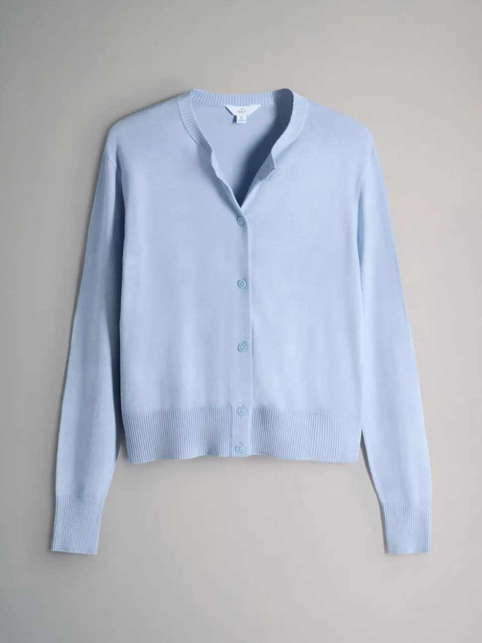 The Set 4 Pack Fine Knit Button Through Cardigan Navy Blue/Light Blue/Cream